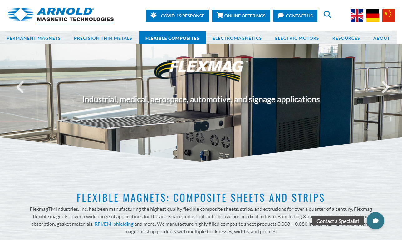 Flexible Magnetic Sheets - Industrial Magnetics, Inc.